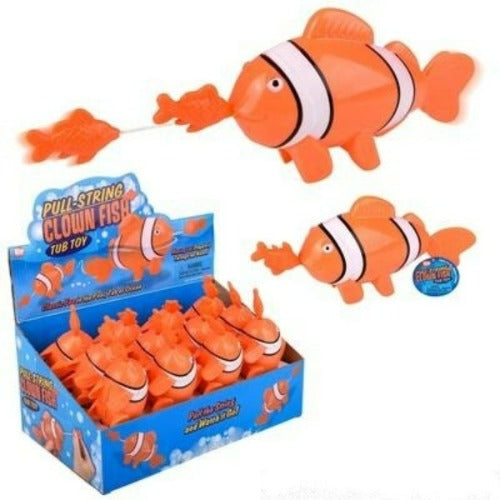 7" Pull-String Clownfish Bath Toy