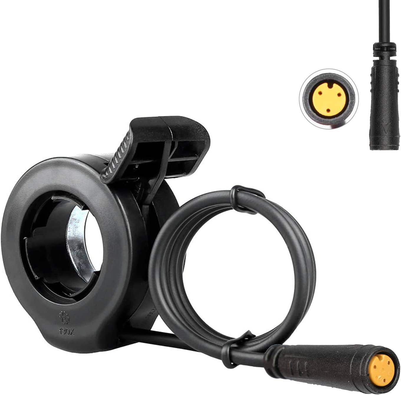 BAFANG Thumb Throttle for Motor Kit : Compatible Mid Drive Electric Bike Conversion Kit BBS01 BBS02 BBSHD BBS03 BBS02B Motor, Waterproof 3PIN Female Thumb Throttle Accelerator for eBike