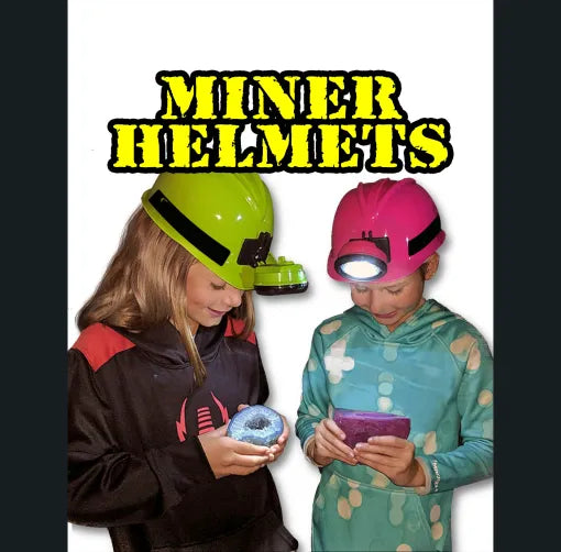 Miner Helmet w/LED Light (3 colors)
