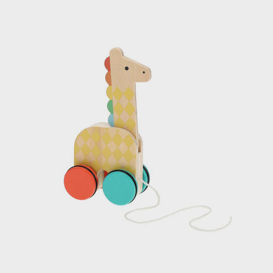 On-the-Go Giraffe Wooden Pull Toy