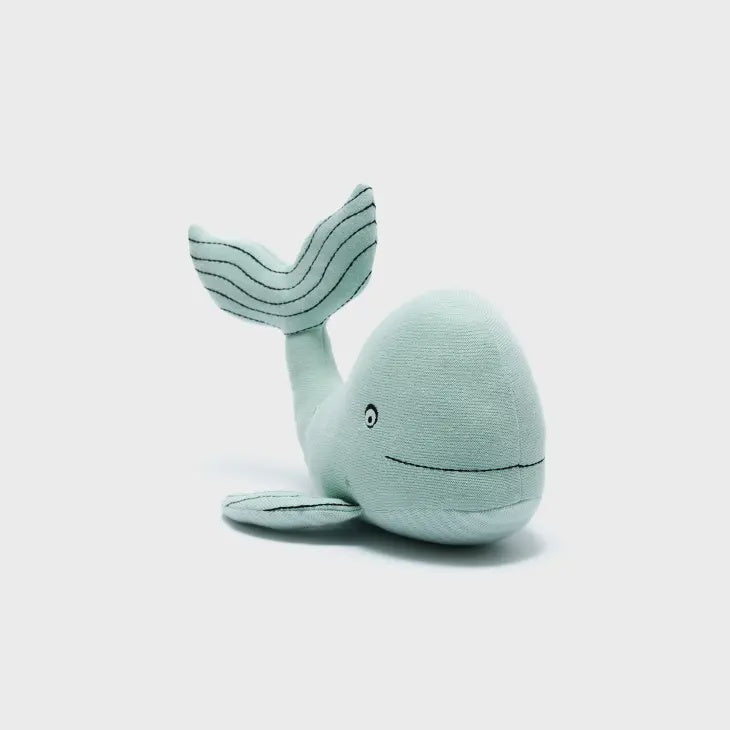 Organic Cotton Plush Toy - Sea Green Whale